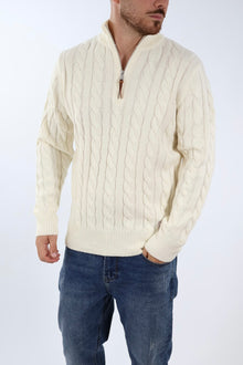 Maglione misto lana zip 632 GIANNI LUPO