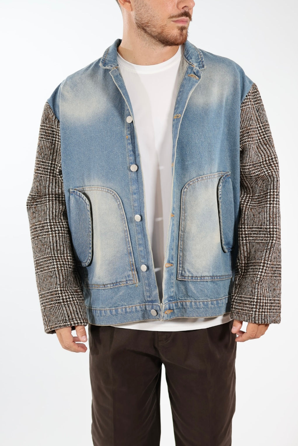 Giubbotto denim combinato J84