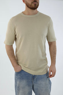 T-shirt in maglia paricollo M11  OVER-D