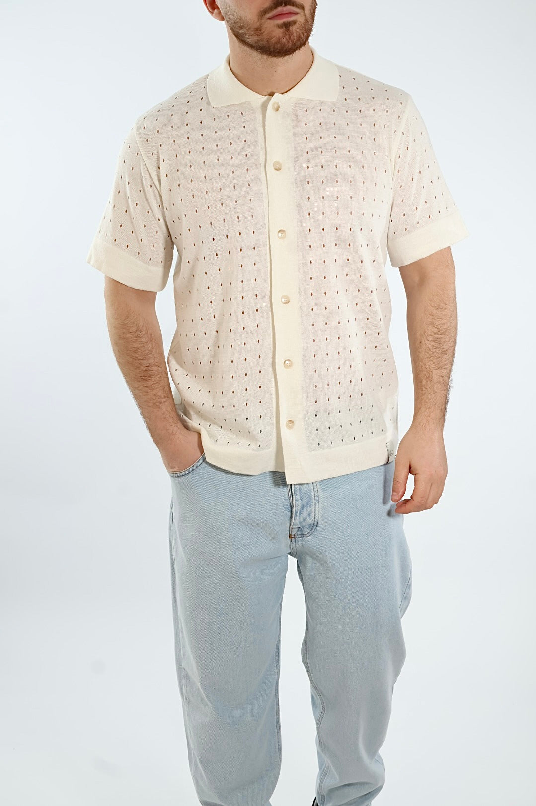 Polo in maglia fori  128 BL11