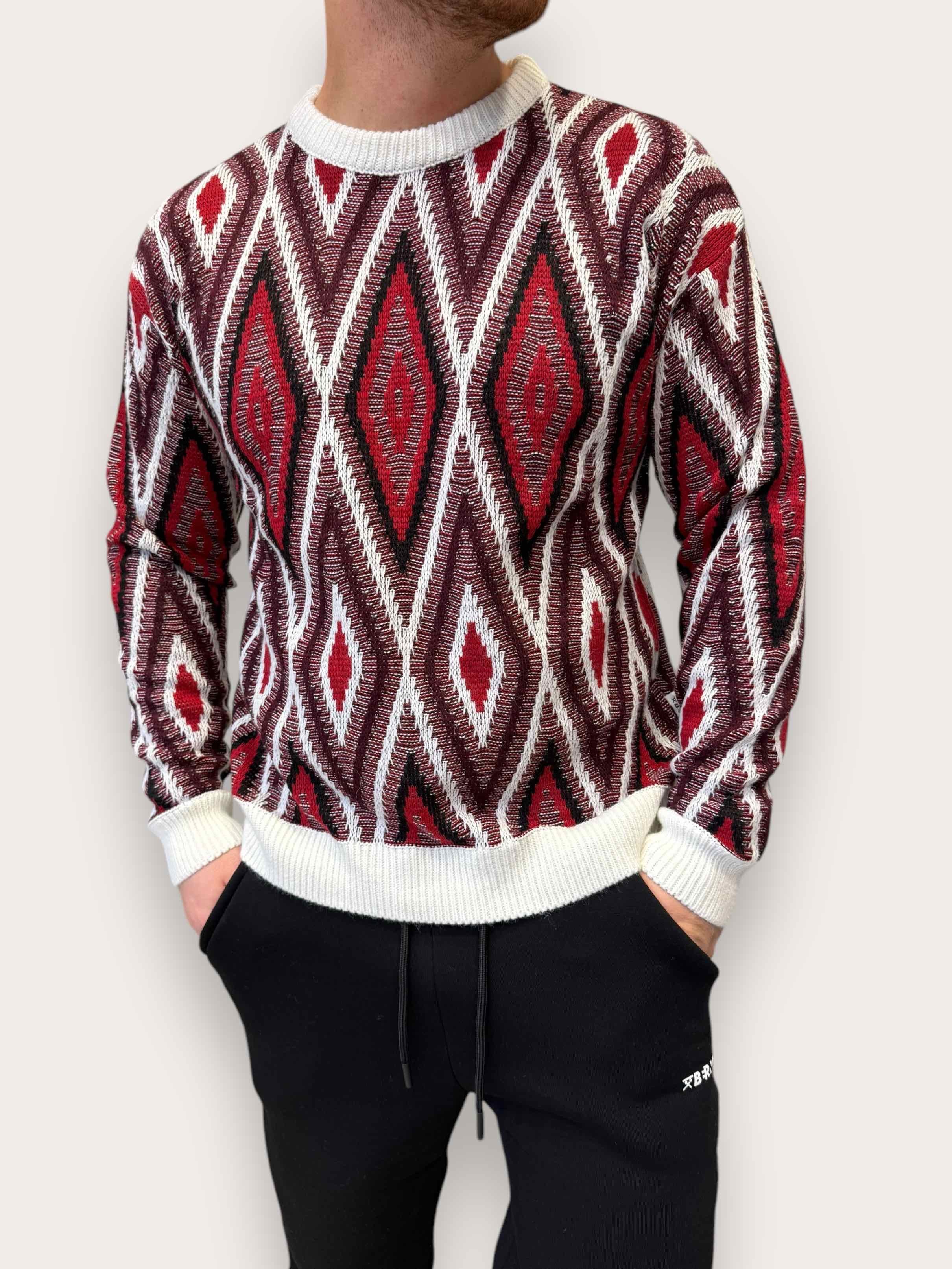 Maglione girocollo jacquard fin.7 BERNA