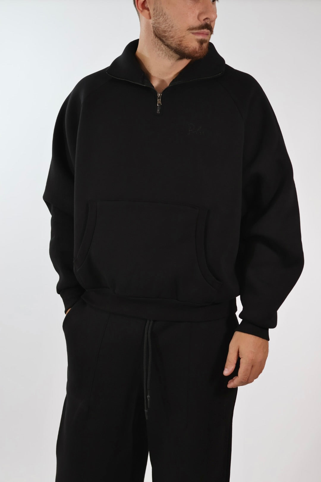 Felpa mezza zip bl26010001 BL11