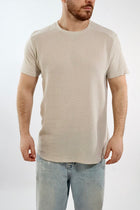 T-shirt girocollo misto lino 080 BL11