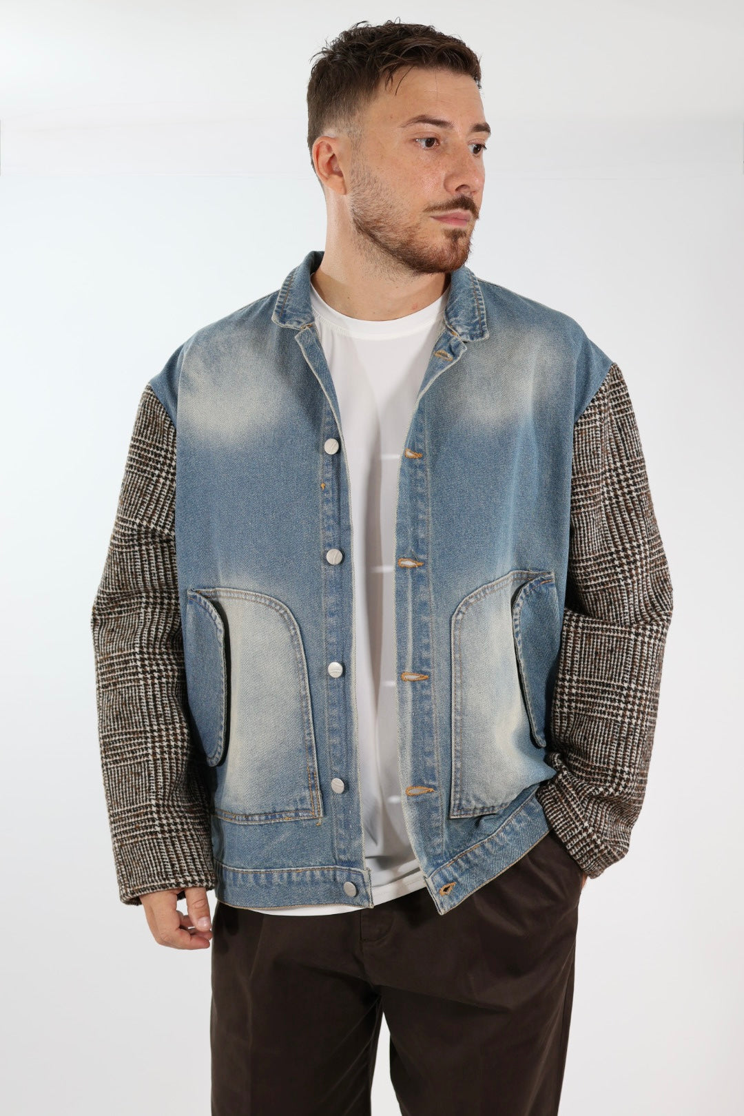 Giubbotto denim combinato J84