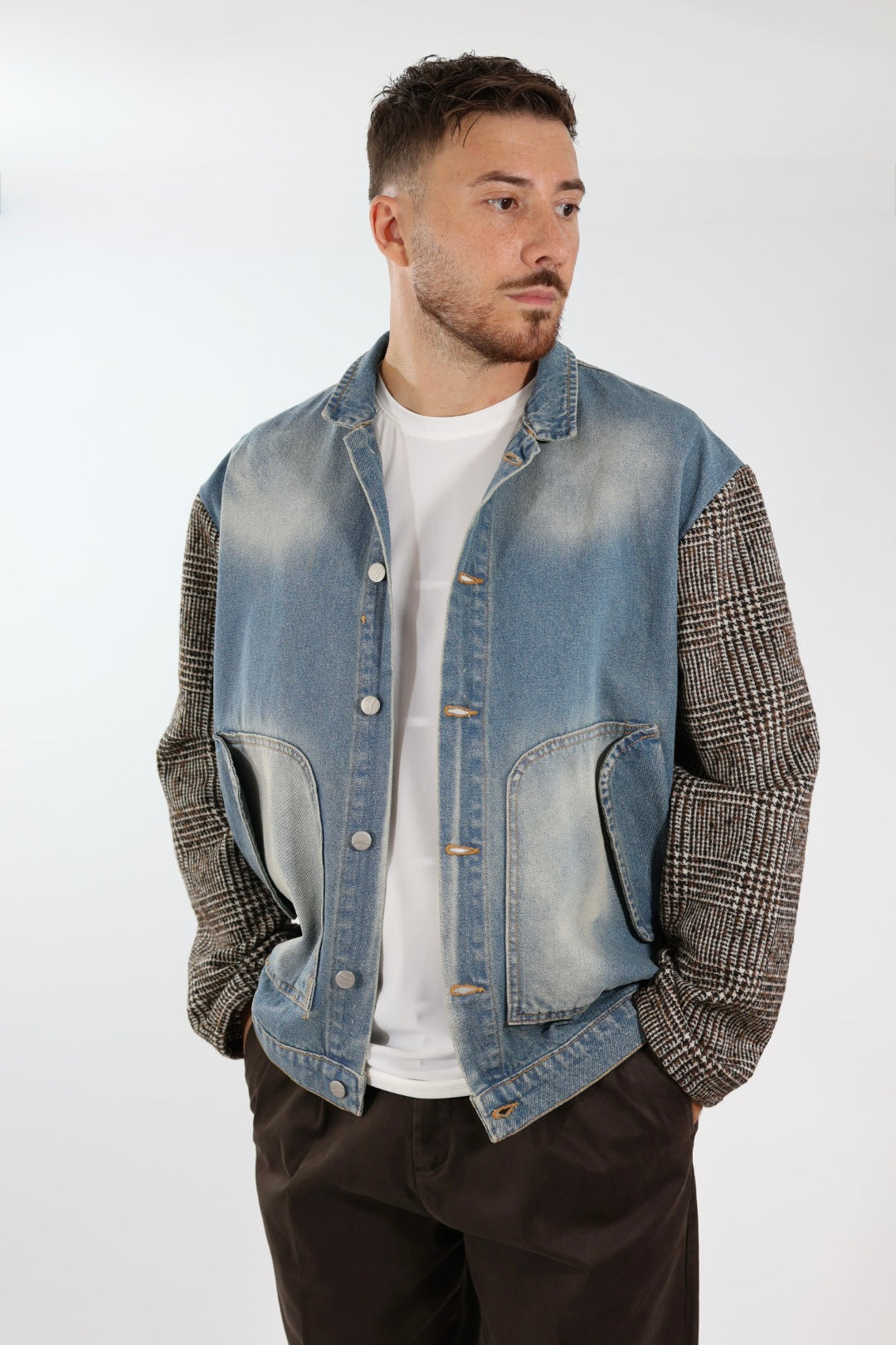Giubbotto denim combinato J84