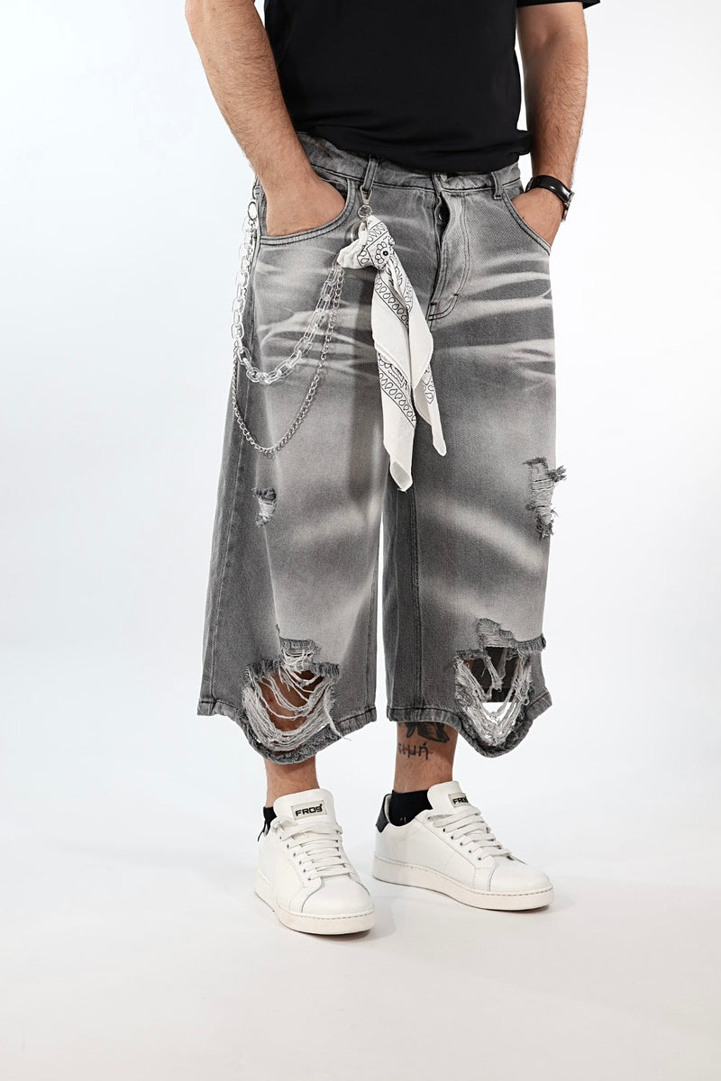 Bermuda strappi denim 200-5 J.W