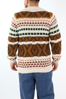 Maglione giro intarsio BW251430 BL11