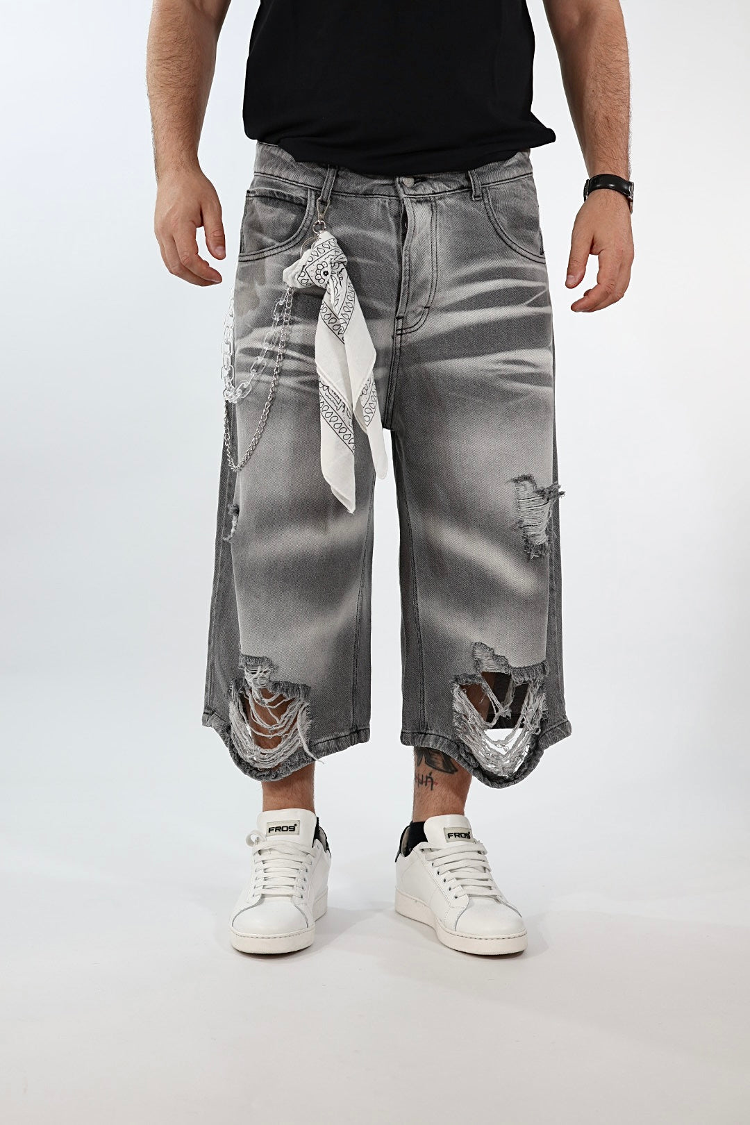 Bermuda strappi denim 200-5 J.W