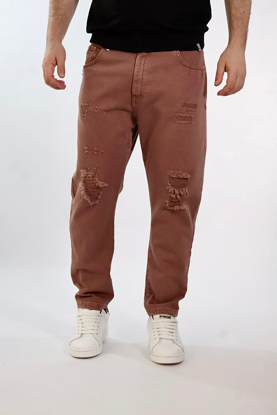 Pantalone cropped Maracana destroyed 077 BERNA