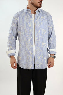 Camicia righe fiori 366 BERNA