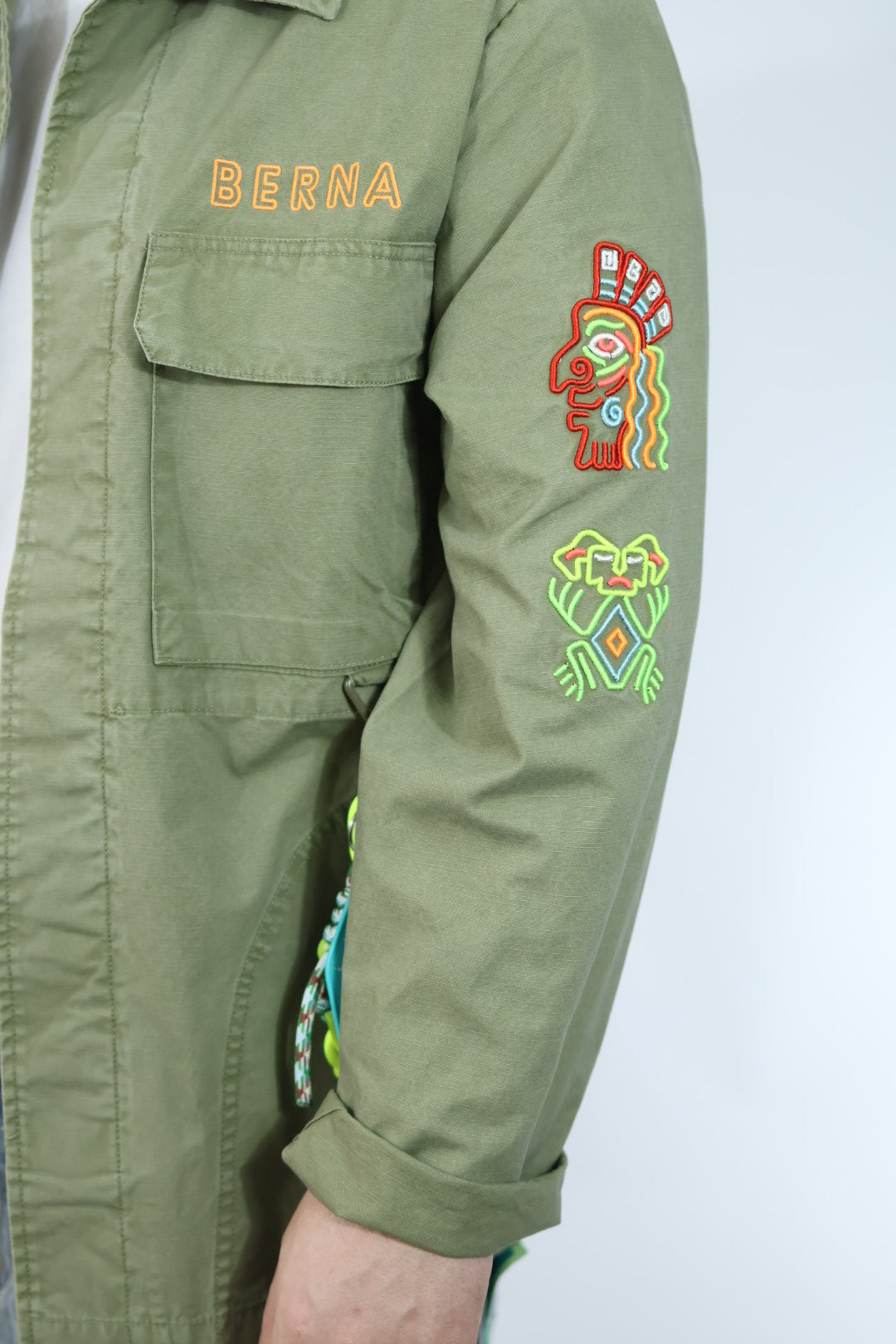 Overshirt ricami aztechi 282 BERNA