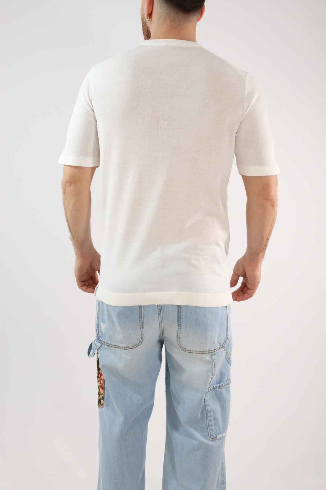T-shirt in maglia paricollo M11  OVER-D