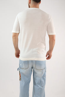 T-shirt in maglia paricollo M11  OVER-D