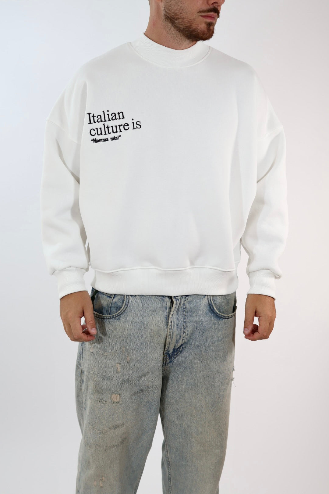 Felpa cropped italian culture 122 BERNA