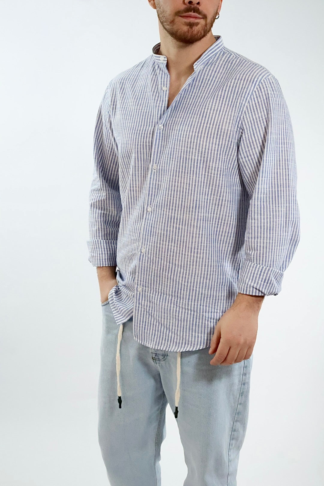 Camicia righe lino RIG6 WHY NOT BRAND