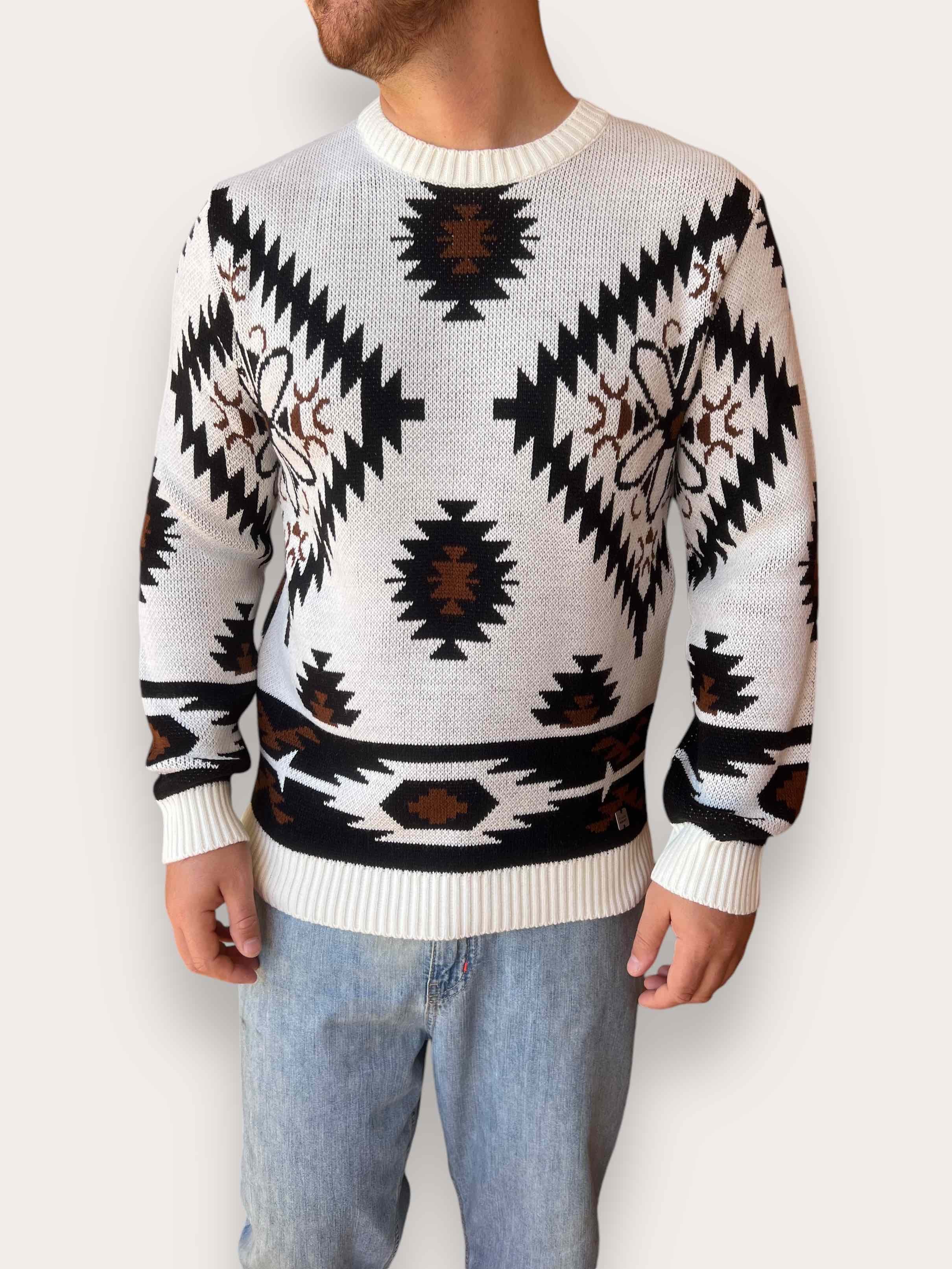 Maglione jaquard peruviano BL11