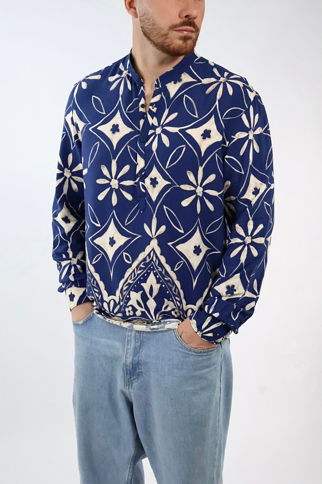 Camicia serafino viscosa C40 OVER-D