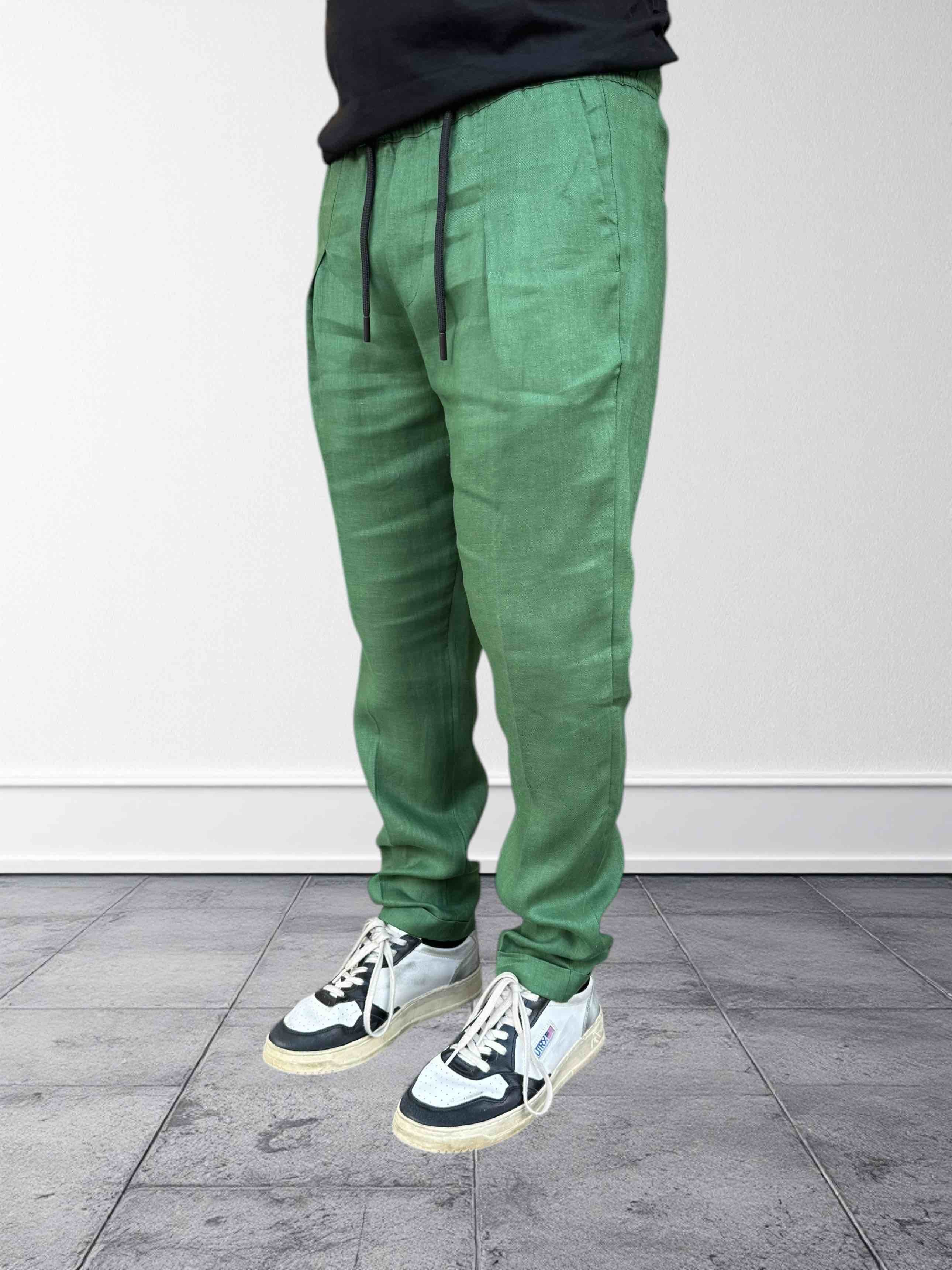 Pantalaccio pince lino slim fit OVERD