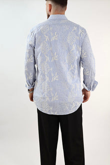 Camicia righe fiori 366 BERNA