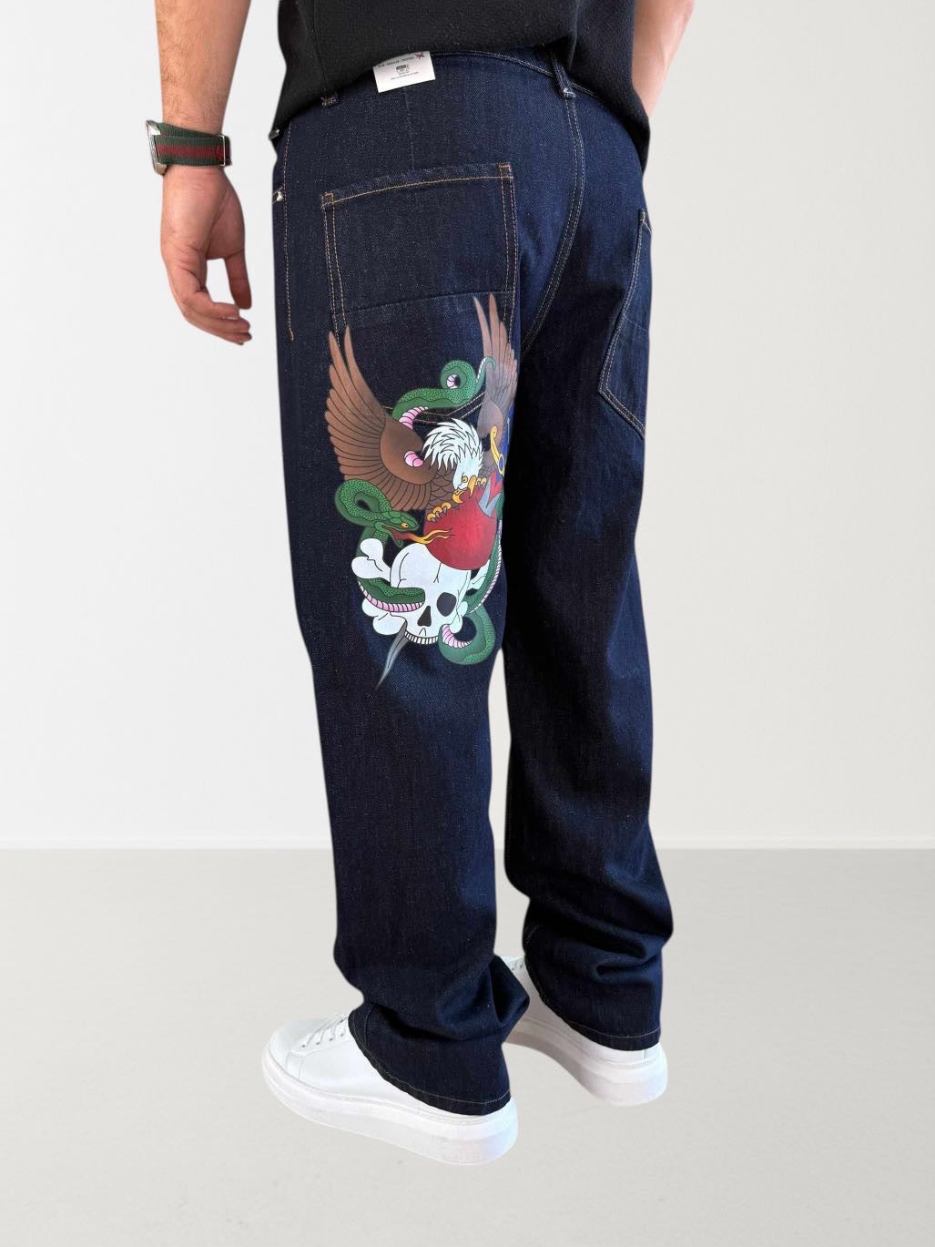 Jeans palazzo stampa 098 BERNA