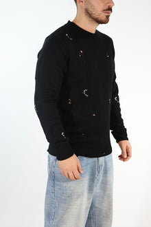 Maglione 5615 lana strappi GIANNI LUPO