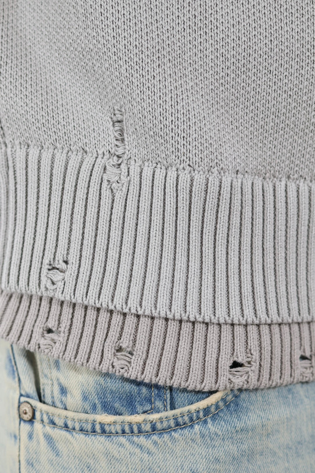 Maglione cotone rotture logo ricamato 767 BERNA