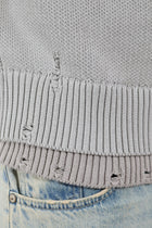 Maglione cotone rotture logo ricamato 767 BERNA