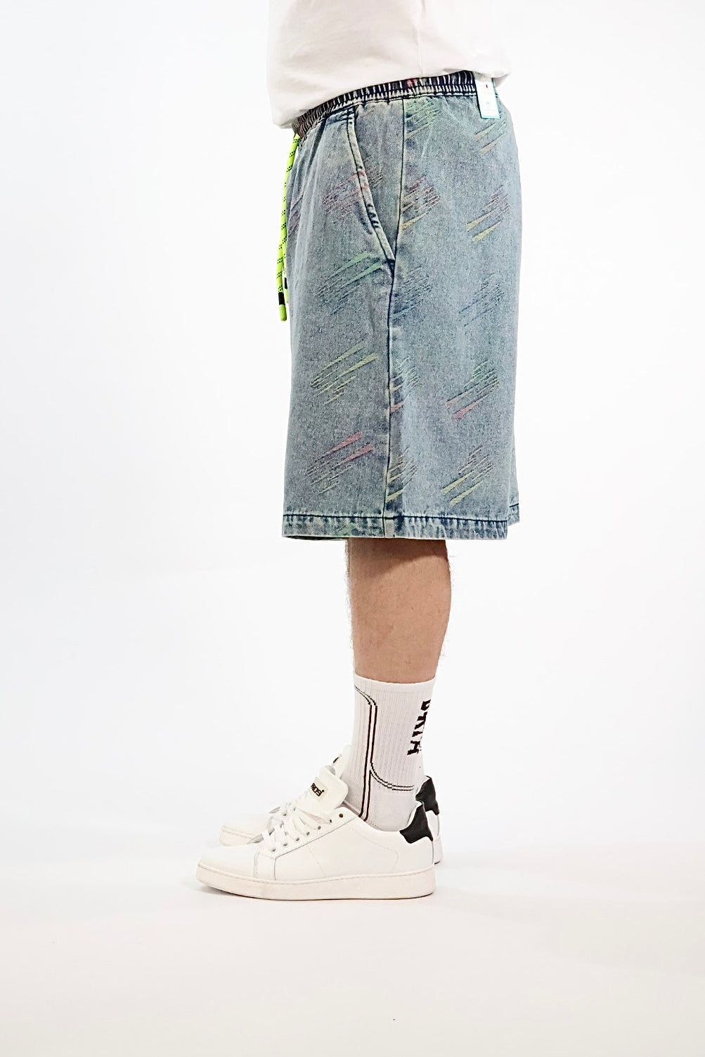 Bermuda denim triangoli fluo 230 BERNA