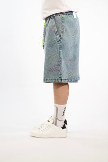 Bermuda denim triangoli fluo 230 BERNA