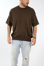 T shirt in maglia cropped over 432 BERNA