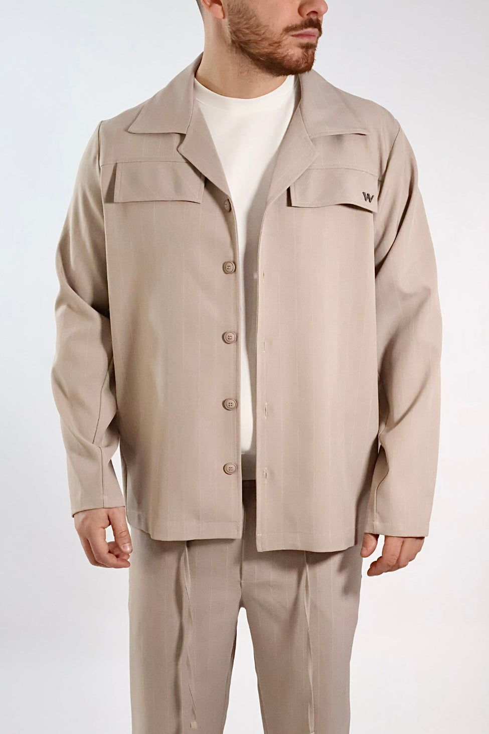 Giacca gessato leggero pins JL61