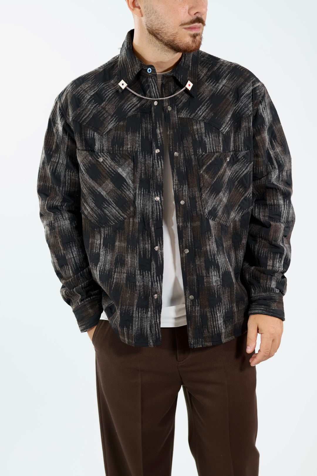 Giacca/camicia quadro nylon 381 BERNA
