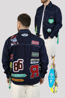 Giacca denim patch boxy 228 BERNA