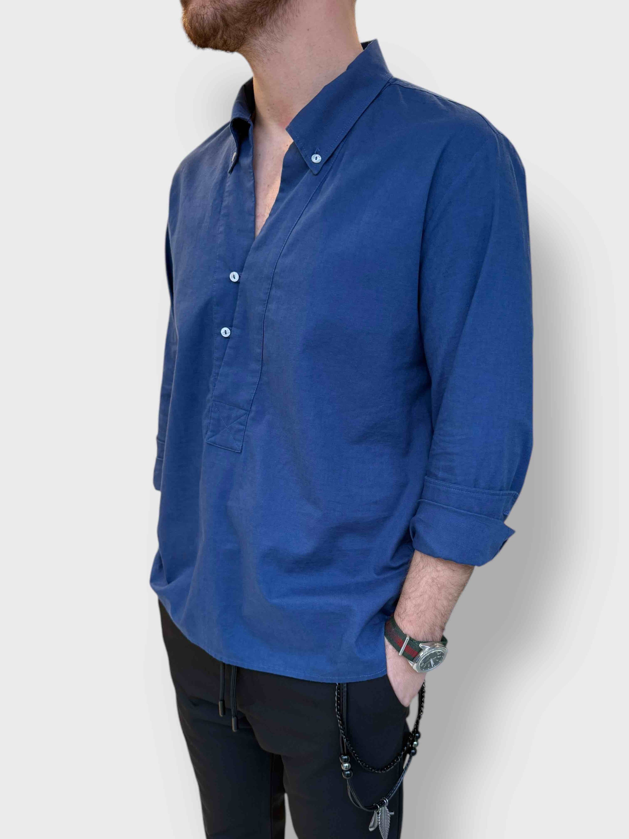 Camicia vento cotone/lino ALTATENSIONE