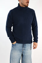 Maglione 536S lupetto ciniglia nero GIANNI LUPO
