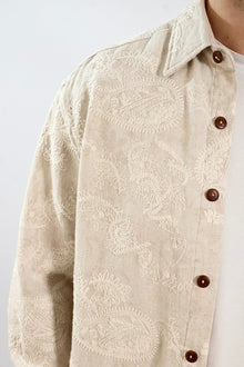 Camicia paisley lino/cotone ricamato 291 BERNA