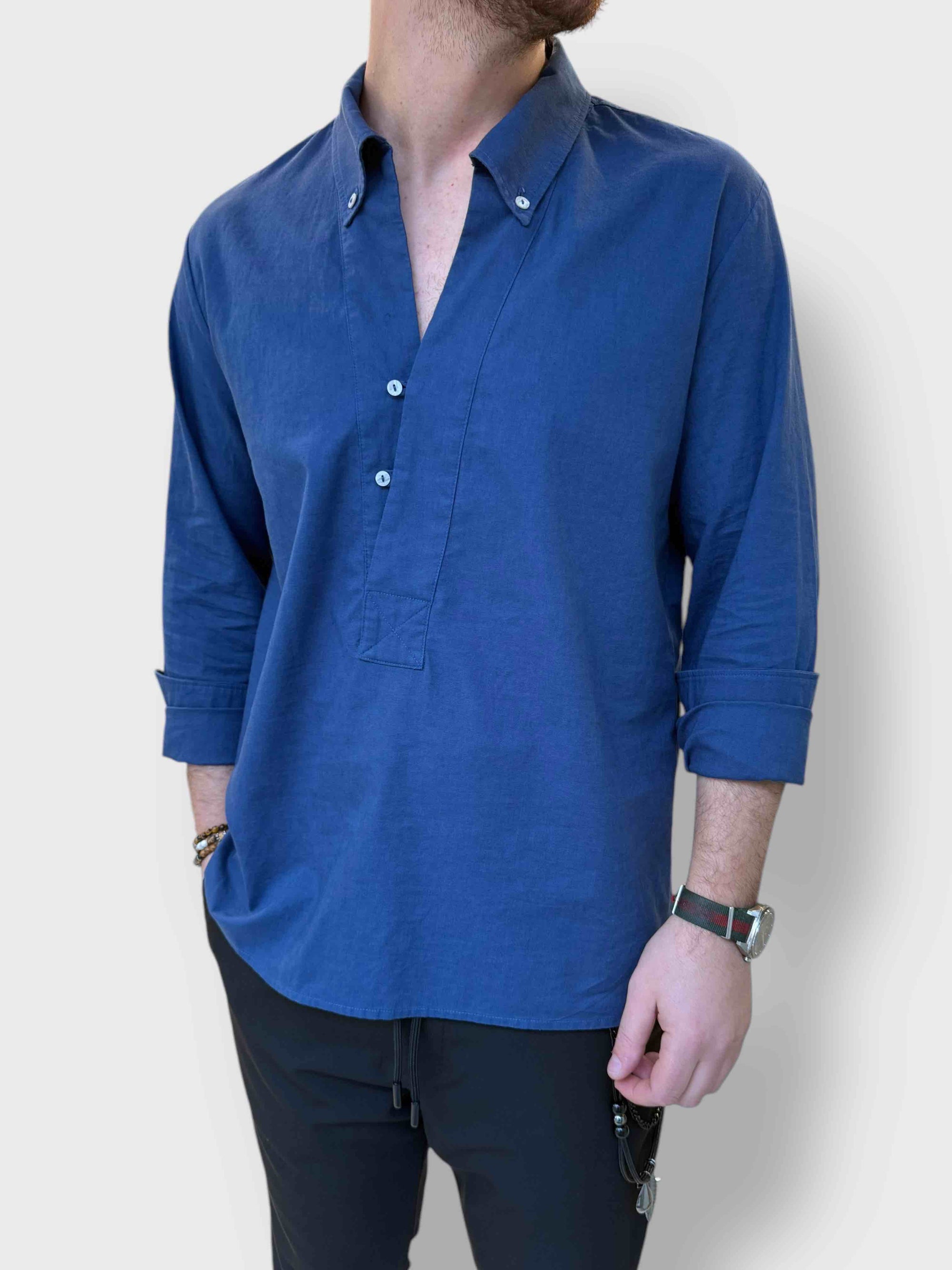 Camicia vento cotone/lino ALTATENSIONE