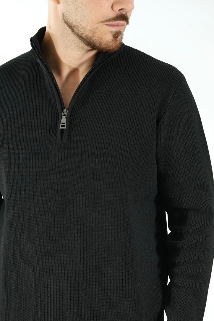 Maglioncino M70 lupetto zip nero OVERD