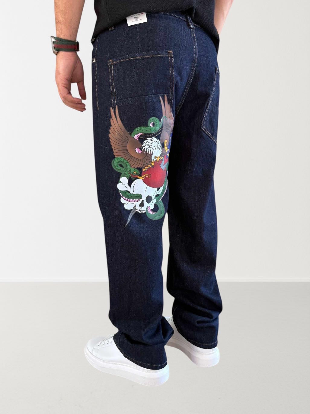 Jeans palazzo stampa 098 BERNA