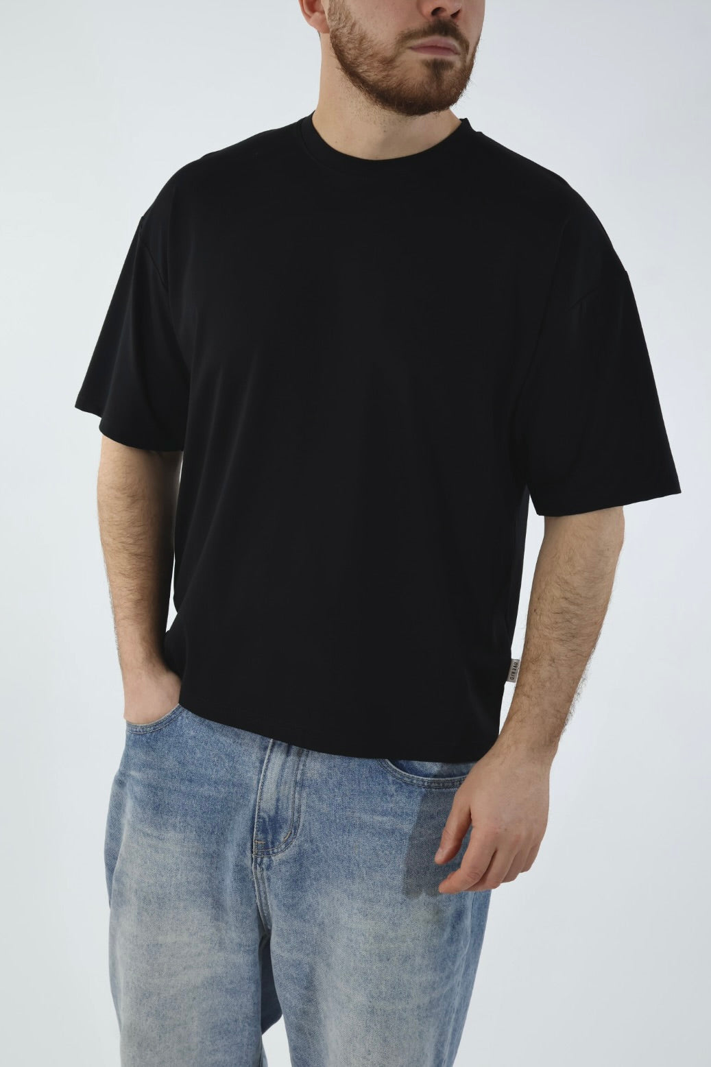 T-shirt misto viscosa cropped  F40 OVER-D