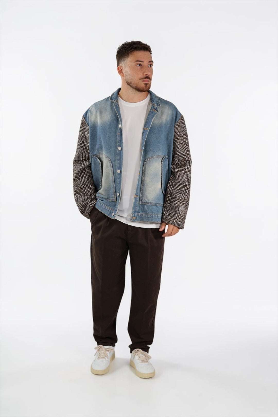 Giubbotto denim combinato J84