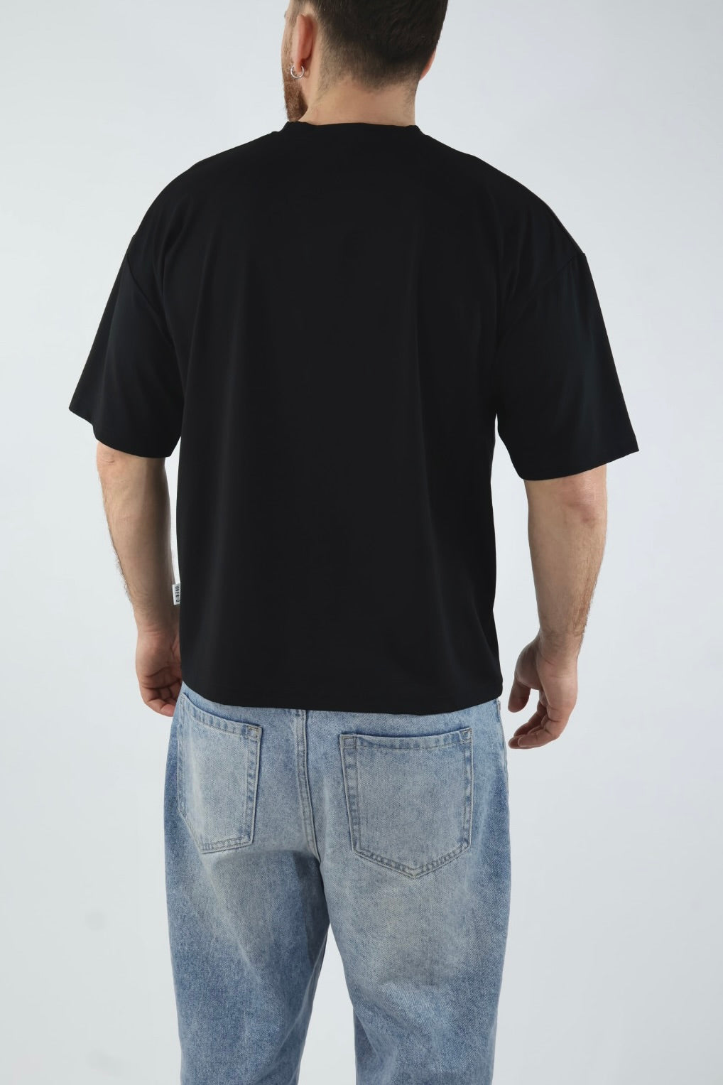 T-shirt misto viscosa cropped  F40 OVER-D