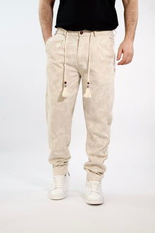 Pantalaccio paisley lino/cotone ricamato 281 BERNA