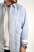 Camicia righe fiori 366 BERNA