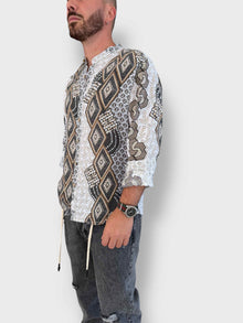 Camicia fantasia Lino BL11