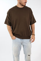 T shirt in maglia cropped over 432 BERNA