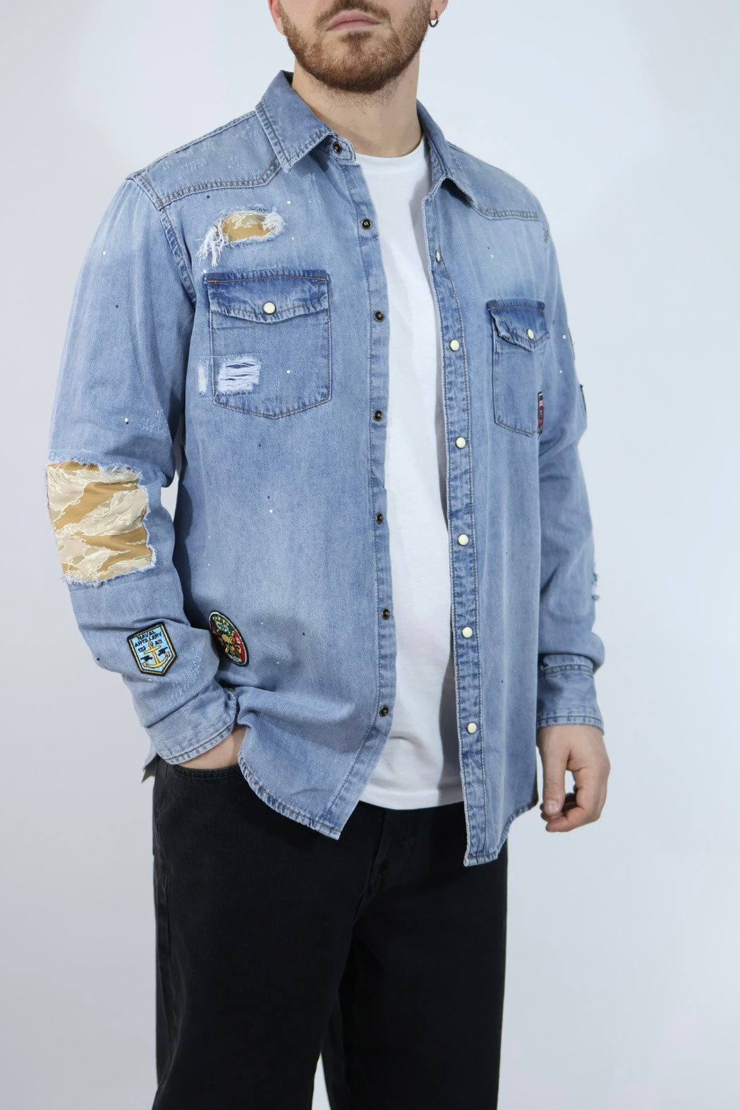 Camicia denim 519Q GIANNI LUPO