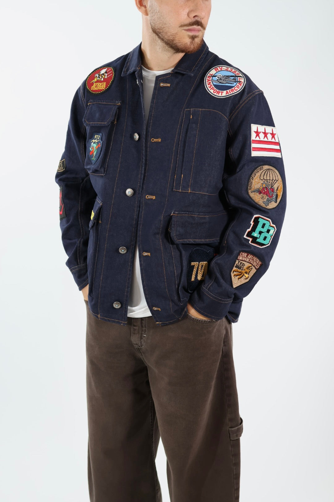 Giacca denim patch 385 BERNA