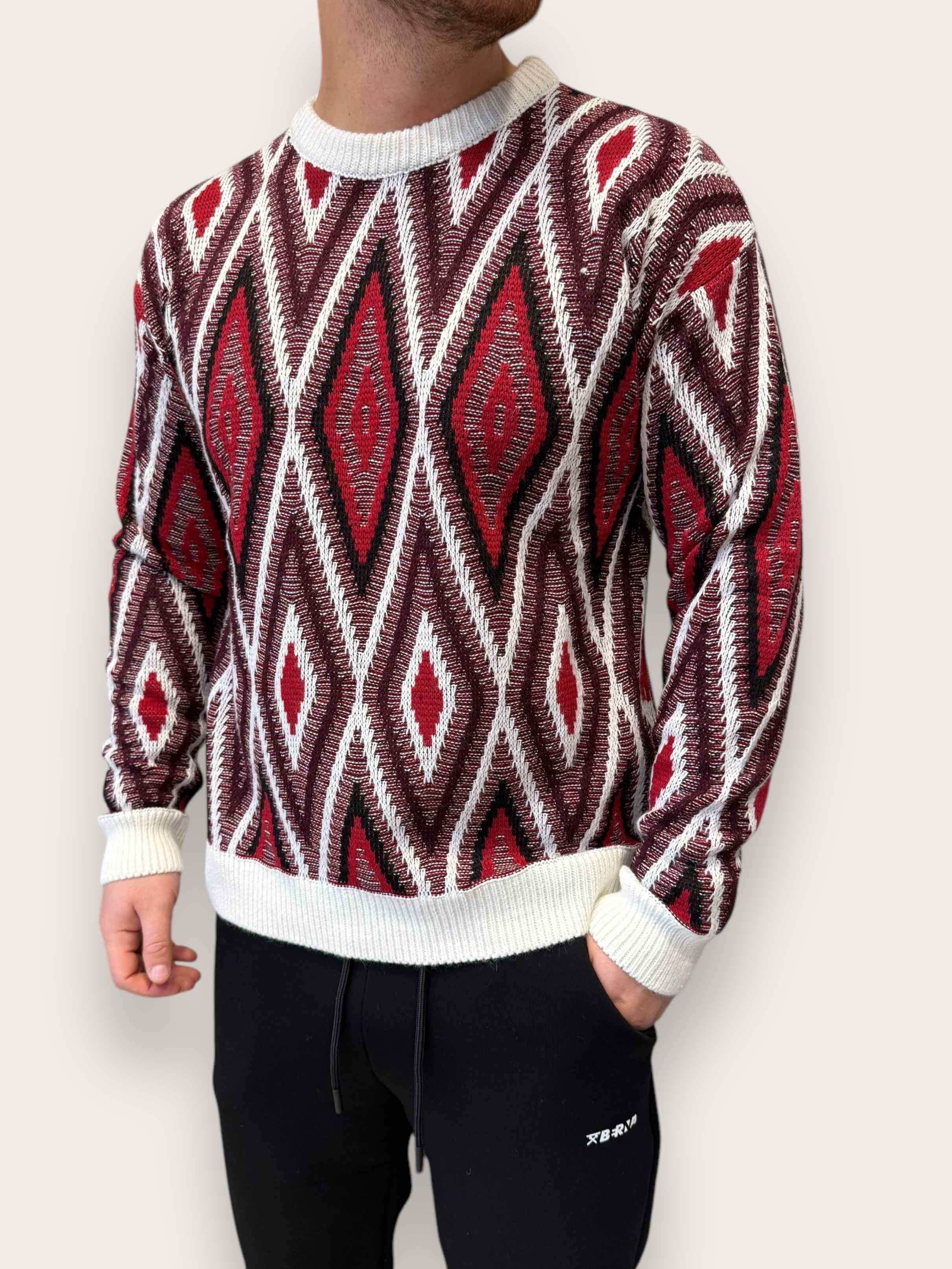 Maglione girocollo jacquard fin.7 BERNA
