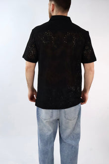 Camicia m/m traforata  014OD GIANNI LUPO